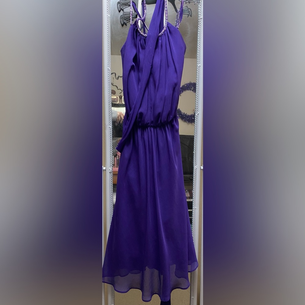 Taking offers Discontinued David’s Bridal Regency purple goddess bridesmaid gown